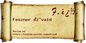 Feszner Évald névjegykártya